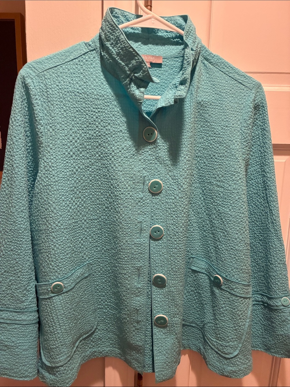 Habitat Seafoam Textured Button-Front Jacket